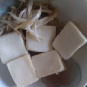 高野豆腐とえのき茸の含め煮